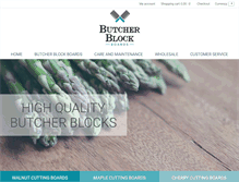Tablet Screenshot of butcherblockboards.com